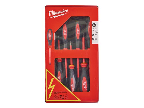 Milwaukee Hand Tools 4932464067 VDE Screwdriver Set, 7 Piece