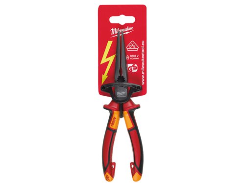 Milwaukee Hand Tools 4932464564 VDE Long Round Nose Pliers 205mm