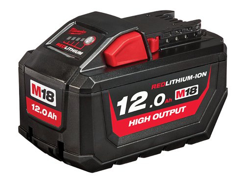 Milwaukee Power Tools 4932464260 M18 HB12 HIGH OUTPUT™ Slide Battery Pack 18V 12.0Ah Li-ion