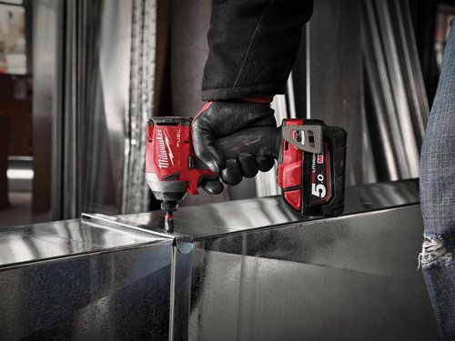 Milwaukee Power Tools 4933464089 M18 FID2-502X FUEL™ 1/4in Hex Impact Driver 2 x 5.0Ah Li-ion
