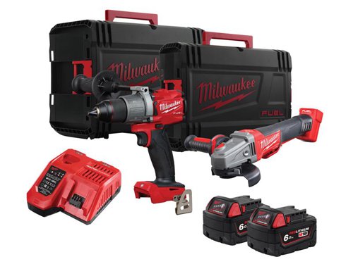 Milwaukee Power Tools 4933478793 M18 FPP2W2-602X FUEL™ Twin Pack 18V 2 x 6.0Ah Li-ion