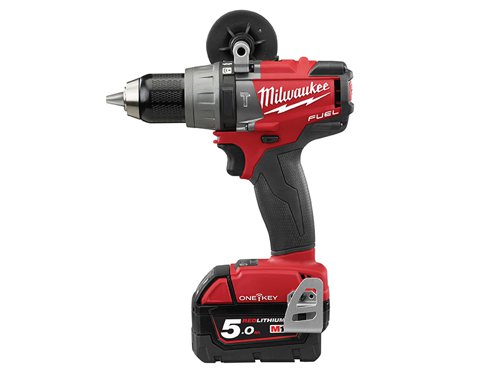 Milwaukee Power Tools 4933464528 M18 ONEPD2 FUEL™ ONE-KEY™ Combi Drill 18V 2 x 5.0Ah Li-ion