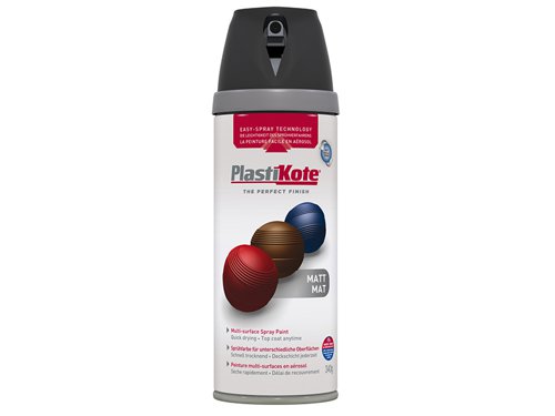 PlastiKote 440.0023101.076 Twist & Spray Matt Black 400ml