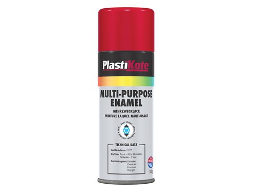 PlastiKote 440.0060104.076 Multi Purpose Enamel Spray Paint Gloss Red 400ml