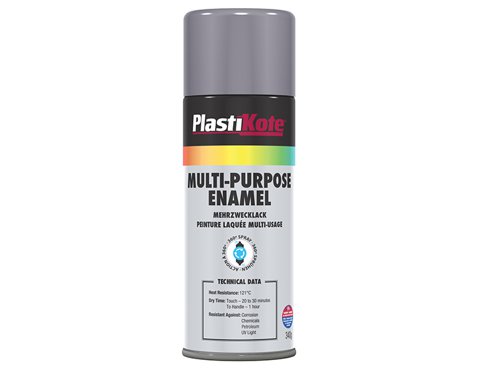 PlastiKote 440.0060105.076 Multi Purpose Enamel Spray Paint Gloss Grey 400ml