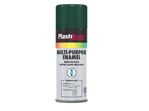 PlastiKote 440.0060106.076 Multi Purpose Enamel Spray Paint Gloss Green 400ml