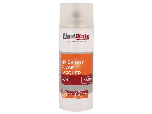 PlastiKote 440.0071004.076 Trade Quick Dry Clear Lacquer Spray Satin 400ml