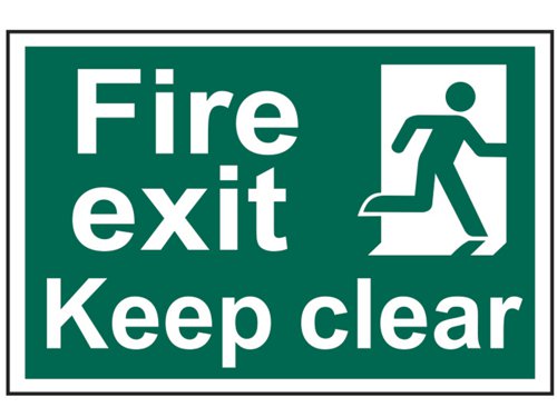 Scan 1513 Fire Exit Keep Clear - PVC 300 x 200mm