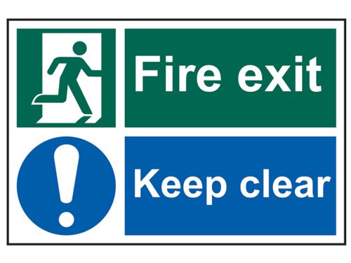 Scan 1540 Fire Exit Keep Clear - PVC 300 x 200mm