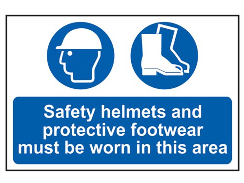 Scan 4001 Safety Helmets + Footwear To Be Worn PVC 600 x 400mm