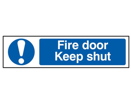 Scan 5004 Fire Door Keep Shut - PVC 200 x 50mm
