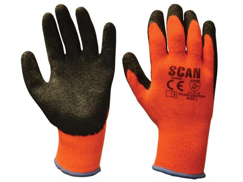 Scan 2ARK36L-24 Thermal Latex Coated Gloves - L (Size 9)