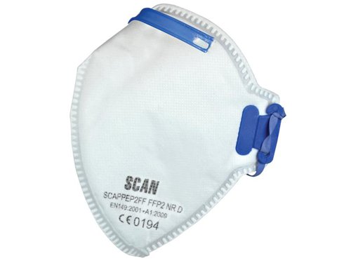 Scan DTC3XD-3 Fold Flat Disposable Mask FFP2 Protection (Pack 3)