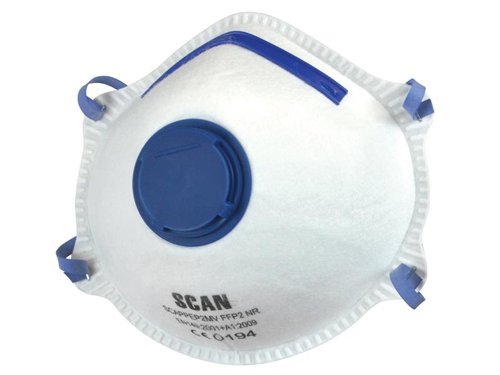 Scan DTC3M-F-3 Moulded Disposable Mask Valved FFP2 Protection (Pack 3)