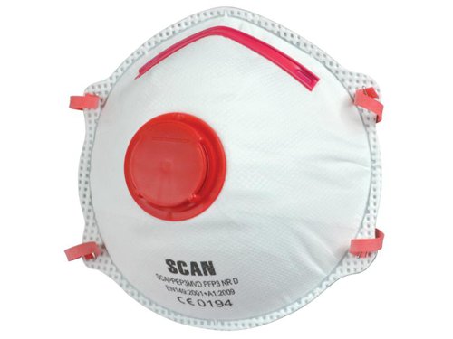 Scan DTC3C-FD-2 Moulded Disposable Valved Masks FFP3 (Pack 2)