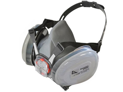 Scan BHT383-0L5-864   - F8-002 Twin Half Mask Respirator + P2 Dust Filter Cartridges