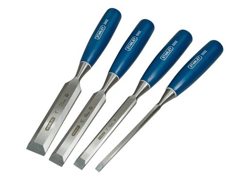 STANLEY® 0-16-129 5002 Bevel Edge Chisel Set, 4 Piece