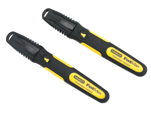 STANLEY® 0-47-314 Chisel Tip Marker Black (Pack 2)