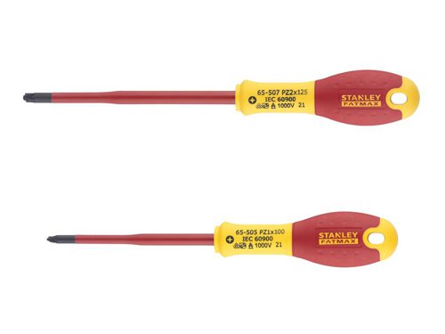 STANLEY® FMHT0-62649 FatMax® VDE Insulated Borneo PZ Scewdriver Set, 2 Piece