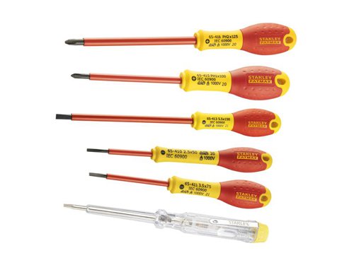 STANLEY® 0-65-441 FatMax® VDE Insulated Screwdriver Set, 6 Piece