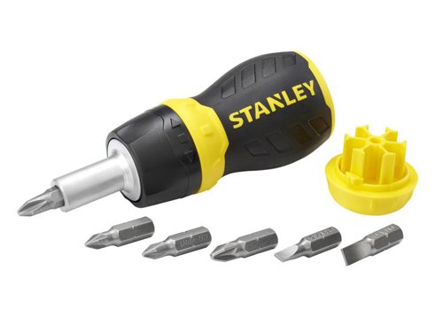 STANLEY® 0-66-358 Multibit Ratchet Stubby & Bits