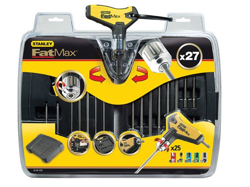 STANLEY® 0-79-153 FatMax® T-Handle Ratchet Power Key Set, 27 Piece