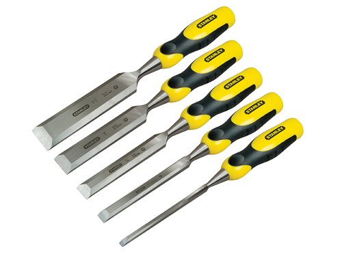 STANLEY® 2-16-885 DYNAGRIP™ Bevel Edge Chisel with Strike Cap Set, 5 Piece