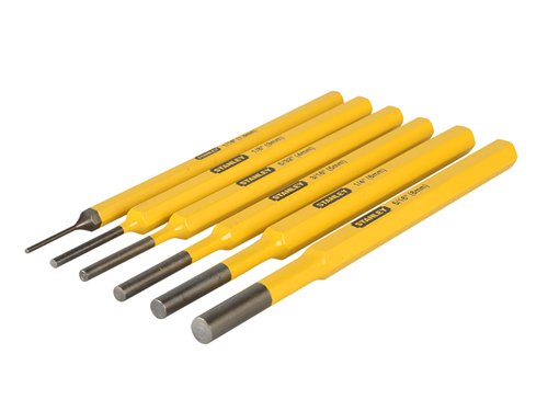STANLEY® 4-18-226 Parallel Pin Punch Set, 6 Piece