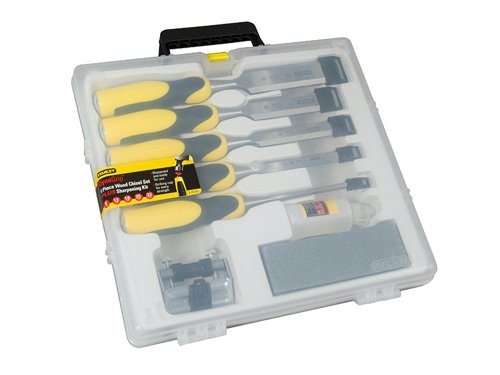 STANLEY® 5-16-421 DYNAGRIP™ Chisel with Strike Cap Set, 5 Piece + Accessories