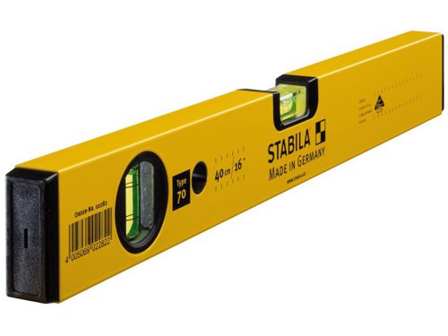 Stabila 02282 70-40 Single Plumb Spirit Level 2 Vial 40cm