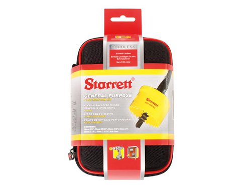 Starrett KCS06001 Cordless Smooth Cut Bi-Metal Holesaw Kit, 6 Piece