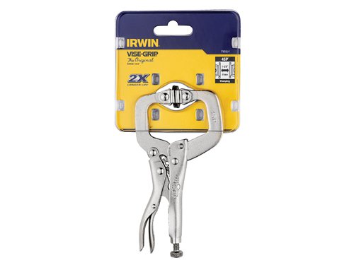 IRWIN Vise-Grip T165EL4 4SP Locking C-Clamp Swivel Pad 100mm (4in)
