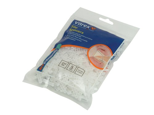 Vitrex 102051 Floor Tile Spacers 5mm (Pack 250)