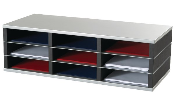Fast Paper Mail Sorter 9 Compartment A4 Grey