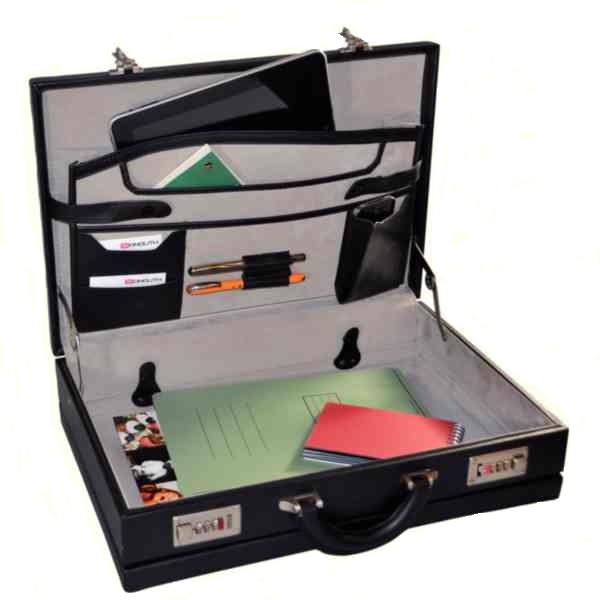 Monolith PVC Expand Attache Case Black