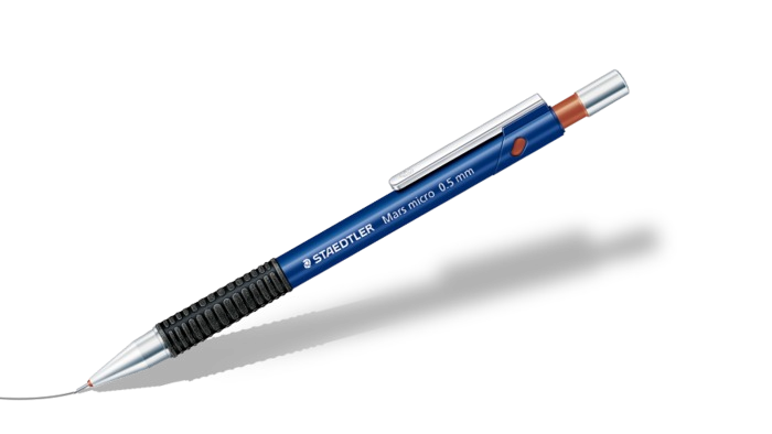 Staedtler 775 Mars Micro Automatic Pencil with Rubber Grip and 0.5mm Lead Bx10