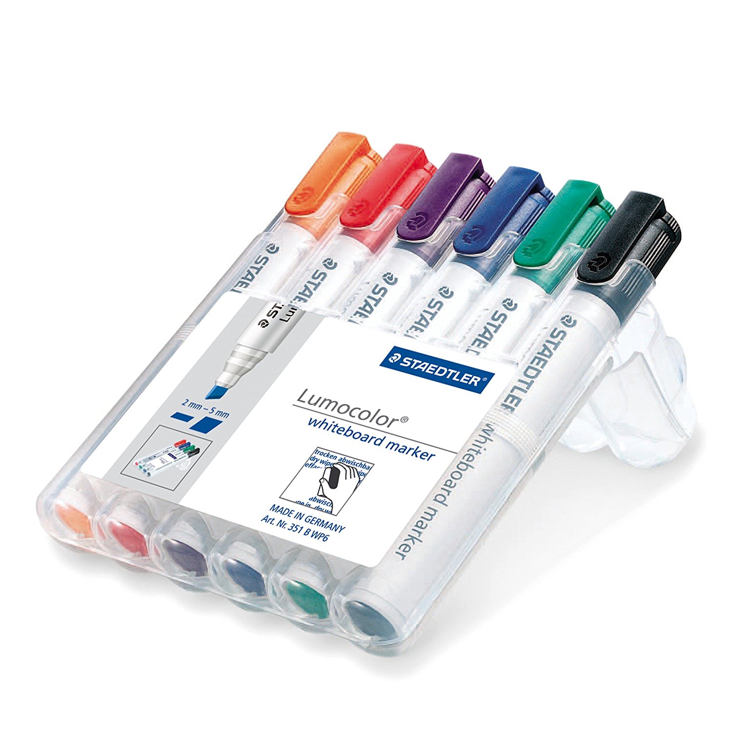 Staedtler Lumocolor Whiteboard Marker Assorted Bullet Tip Pk6
