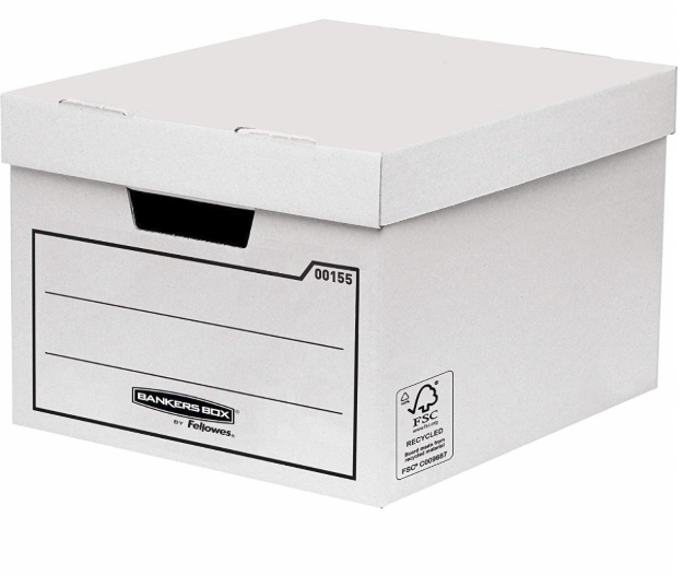 Fellowes Storage Box White Pk10  32X25X39Cm