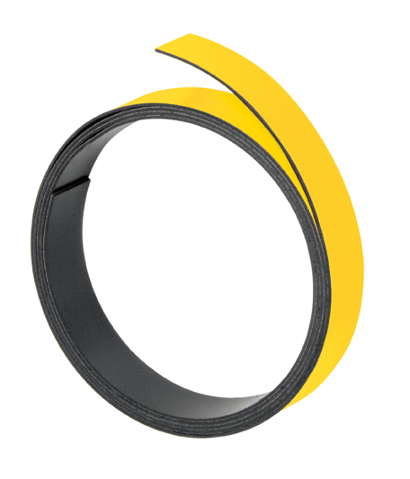Magn strips clear 10mmx1m yellow