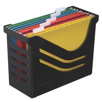 Jalema Resolution Suspension File Box Black and 5 A4 Files