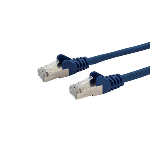 0.5m RJ45 CAT6a SSTP Stranded Flush Moulded LS0H Network Cable - 26AWG - Blue 37-0005B