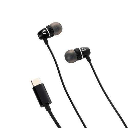 HP535 USB Type C Wired Earphone with Noise Isolation and In-line Mic - Black 24-1535