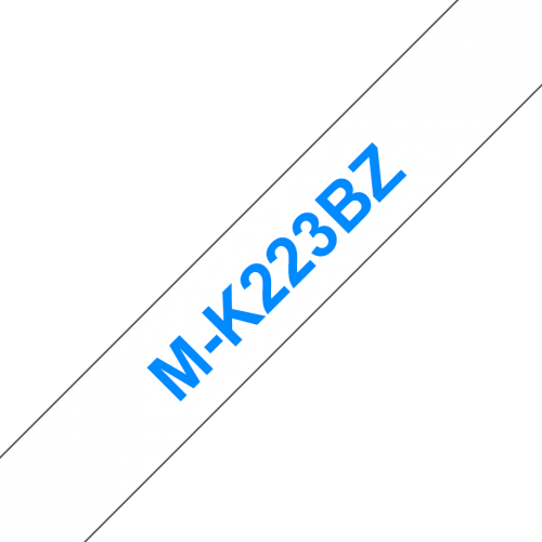 Brother MK223BZ Blue on White 8M x 9mm Plastic Tape | 12641J | Brother