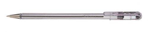 Pentel Superb Ballpoint Pen 0.7mm Tip 0.25mm Line Black (Pack 12) BK77-A