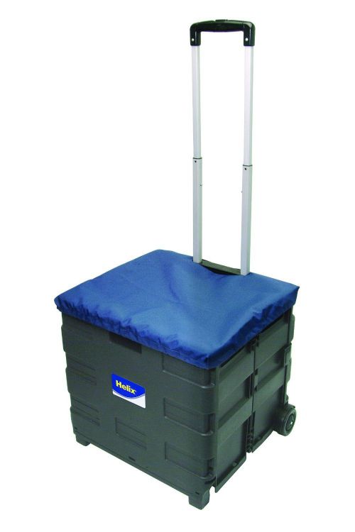Helix Crate Trolley 35kg Loading Plastic (Black)