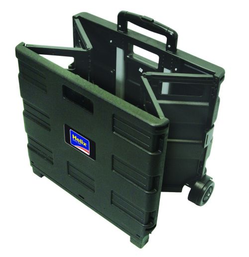 Helix Crate Trolley 35kg Loading Plastic (Black)