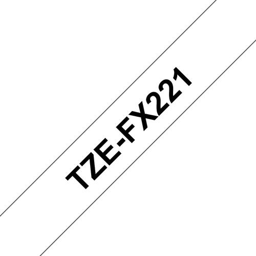 Brother P-Touch TZe Laminated Tape Cassette 9mmx8m Black/White Flexible ID Labelling Tape TZEFX221 - BA69320
