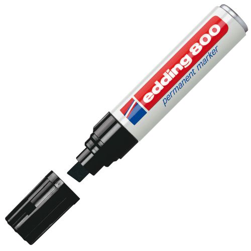 Edding 800 Permanent Marker Chisel Tip 4-12mm Black (Pack 5)