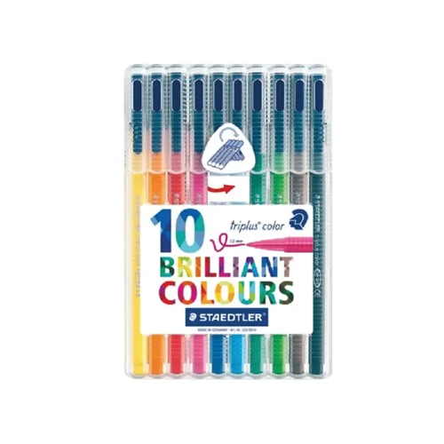 Staedtler Triplus Color Fibre Tip Pen 1.0mm 10's