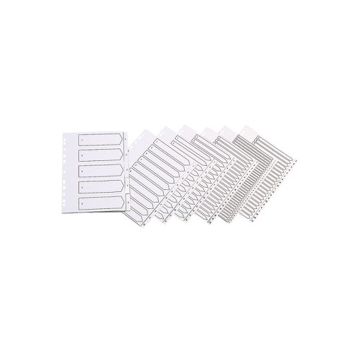 Langstane 20-Part A-Z Index Multi-Punched Polypropylene White A4 KF01351